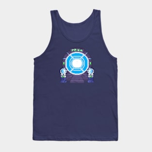 Pixel Art Ancient Gate clear Tank Top